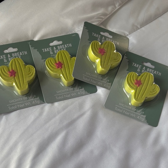 Other - Cactus Shower Steamer - Green with Pink Flower set of five